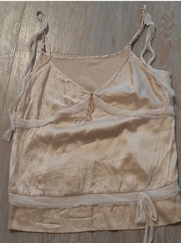 Top aus 100 seide - beige, gr