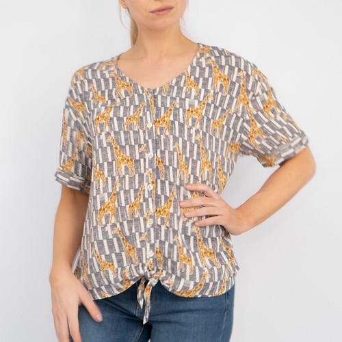 Damen top giraffe - top,